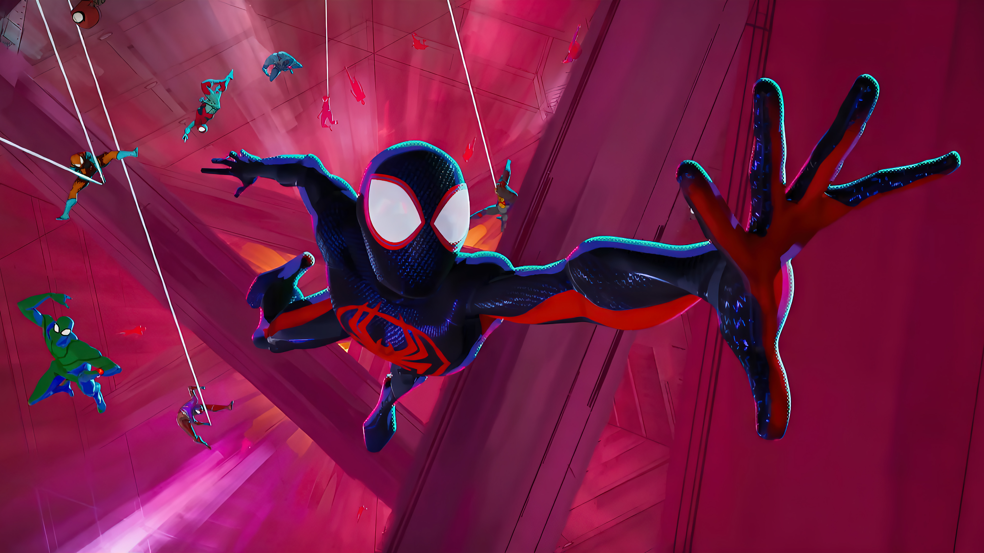 Swing into Action: Spider-Man Across the Spider-Verse 4K Wallpaper